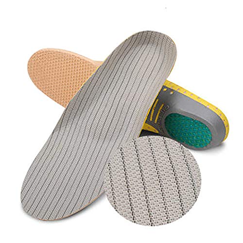 WSN Plantillas Soporte Arco Arch Plantilla ortopédica de pie Plano de PVC, Soporte de Tobillo con inserción de pie Plano para el Tratamiento de la Fascitis Plantar severa 1 par,L（41to46）