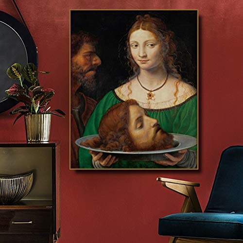 WTHKL San Juan Bautista de Luini Living Room Wall Art Posters Impresiones en lienzo Decoración para el hogar -20x28 Inch 1Pcs