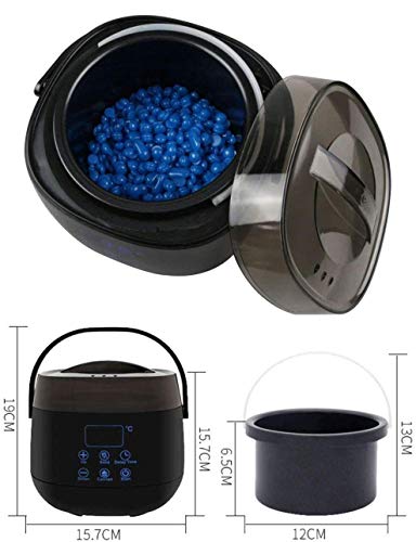 WUAZ Calentador de Cera Depilación, Calentador de Cera Digital con Temperatura de Ajuste automático para Rostro, Cuerpo, Bikini, piernas con Pantalla LED