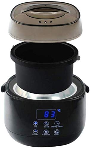 WUAZ Calentador de Cera Depilación, Calentador de Cera Digital con Temperatura de Ajuste automático para Rostro, Cuerpo, Bikini, piernas con Pantalla LED