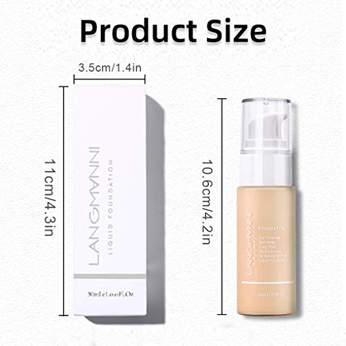 wufeng Control de Aceite Base de Maquillaje líquida Mate Corrector aclaran la Piel Color de Base líquida Impermeable Sweatproof cosmética, Tipo 6