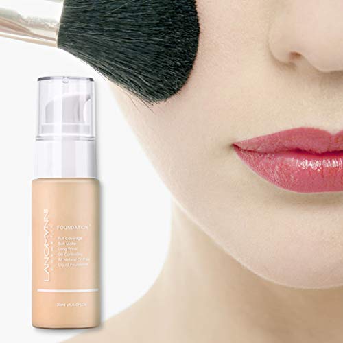 wufeng Control de Aceite Base de Maquillaje líquida Mate Corrector aclaran la Piel Color de Base líquida Impermeable Sweatproof cosmética, Tipo 6