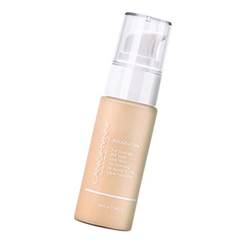 wufeng Control de Aceite Base de Maquillaje líquida Mate Corrector aclaran la Piel Color de Base líquida Impermeable Sweatproof cosmética, Tipo 6