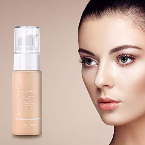 wufeng Control de Aceite Base de Maquillaje líquida Mate Corrector aclaran la Piel Color de Base líquida Impermeable Sweatproof cosmética, Tipo 6