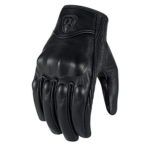 WULUANMING Guantes, Guantes De Cuero Cálidos Guantes De Invierno De Las Mujeres Nuevos De Manicura Coreana Guantes De Cuero Hombres Y