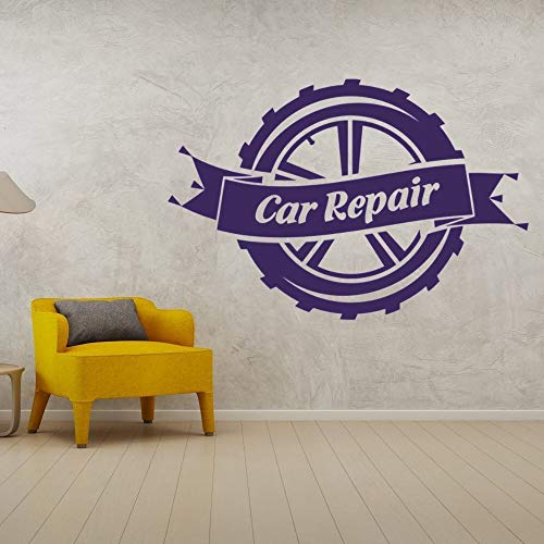 wZUN Calcomanías de Arte de Pared de reparación de Wheeler para decoración de Tienda de Garaje extraíble 57X38cm