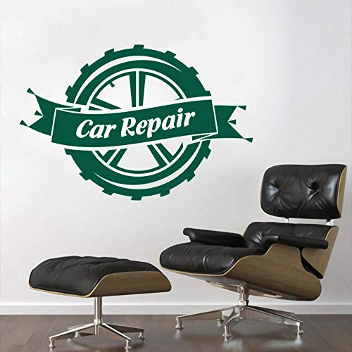 wZUN Calcomanías de Arte de Pared de reparación de Wheeler para decoración de Tienda de Garaje extraíble 57X38cm