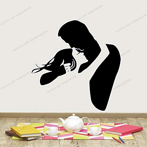 wZUN Hombre Mujer Amor Pareja Abrazo Amistad Alma Gemela Bailando calcomanía Vinilo Mural decoración 50X61cm