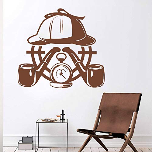 wZUN La Historia del Detective Etiqueta de la Pared Oficina decoración agencia Tubo Objetivo Vinilo Pegatina habitación decoración del hogar 36X33 cm