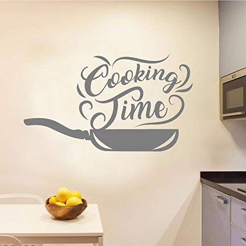 wZUN Olla de cocción Tiempo de cocción Silueta de la Cocina Vinilo calcomanía de Pared decoración de la Cocina extraíble 68X40cm