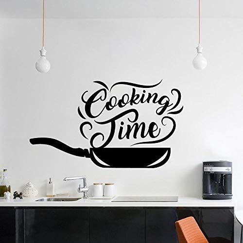 wZUN Olla de cocción Tiempo de cocción Silueta de la Cocina Vinilo calcomanía de Pared decoración de la Cocina extraíble 68X40cm