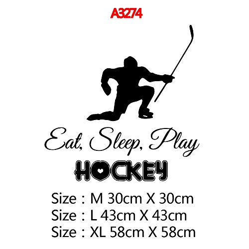 wZUN Patrón de Hockey Etiqueta Decorativa Impermeable decoración del hogar niños habitación decoración Pared calcomanía 36x36cm