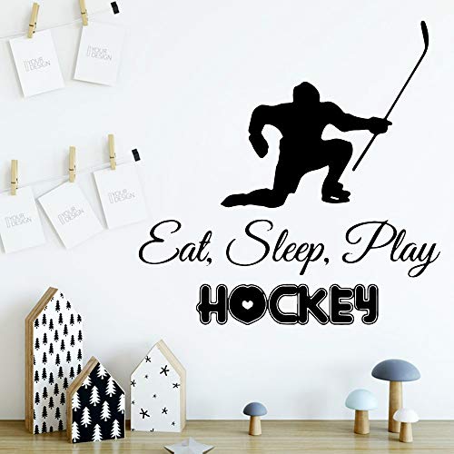 wZUN Patrón de Hockey Etiqueta Decorativa Impermeable decoración del hogar niños habitación decoración Pared calcomanía 36x36cm
