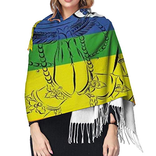 XCNGG Bufanda con flecos de cachemira de imitación chal bufanda larga de moda Women Scarves River Borealis Earth Beauty Image Cashmere-like Shawl Stole Scarf
