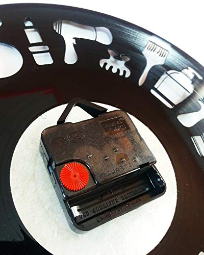 xcvbxcvb Disco de Vinilo Reloj de Pared diseño Moderno Tema de Halloween Reloj Negro Cuarzo silencioso clásico CD Reloj de Pared Artista decoración del hogar 12 Pulgadas