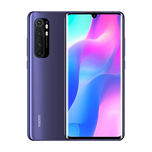 Xiaomi Mi Note 10 Lite Smartphone, 6GB RAM 128GB ROM, 6.47" FHD 3D AMOLED Pantalla, Quad Camera (64MP + 8MP + 5MP + 2MP) Versión Global (Púrpura)