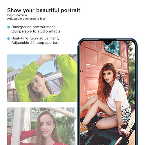 Xiaomi Redmi Note 8T Teléfono 3GB RAM + 32GB ROM, Pantalla Completa de 6.3", con NFC, procesador Snapdragon 665 Octa-Core, 13MP Frontal y 48MP AI Cuatro cámaras traseras Versión móvil Global (Azul)