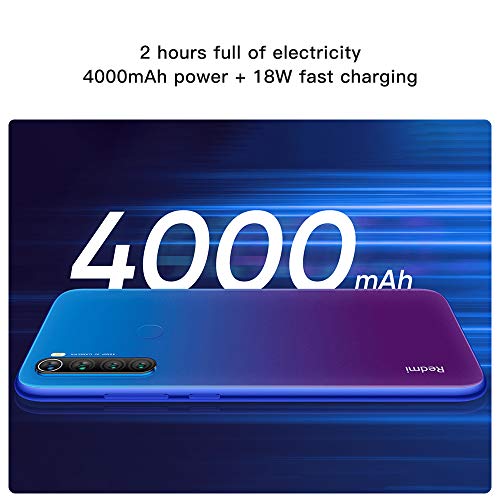 Xiaomi Redmi Note 8T Teléfono 3GB RAM + 32GB ROM, Pantalla Completa de 6.3", con NFC, procesador Snapdragon 665 Octa-Core, 13MP Frontal y 48MP AI Cuatro cámaras traseras Versión móvil Global (Azul)