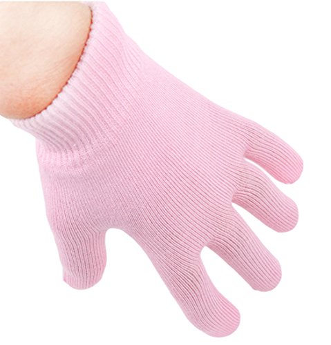Xiaoyu gel spa guantes suavizar la piel hidratante tratamiento mano máscara guantes de cuidado - rosa roja