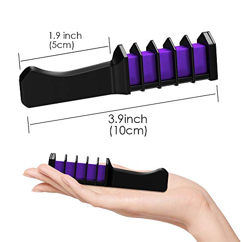 XIMU Tiza para el cabello, Tintes capilares con tiza Pluma de tinte temporal para el cabello de destello metálico No tóxico Lavable Pastel de pelo para niños y niñas (10 Colors)