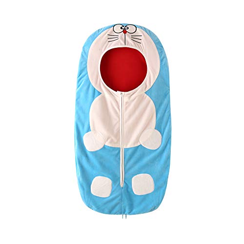XING GUANG Otoño E Invierno Nuevo Saco De Dormir para Bebés Cartoon Chinchilla Robot Gato Más Terciopelo Grueso Bebé Anti-Kick,D(105cm) Thinsection