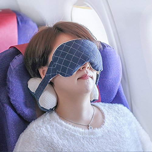 XINGZHE Almohada en forma de U: combinación multifuncional de máscara de ojo para la almohada para el cuello, almohada de viaje, almohada cervical, almohadilla en forma de U para sombrear el cuello (t