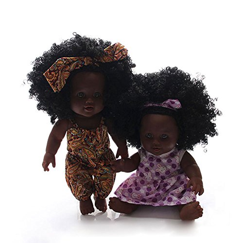 XINYU Reborn Baby Doll Negro Piel Niña Realista Baby Doll 30 Cm Realista Juguete Infantil Regalo De Cumpleaños del Niño,B