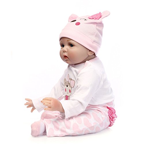 XINYU Reborn Baby Doll Realistic Girl Powder Muñecas para Bebés 15 Pulgadas 40 Cm Realista Toy Children Birthday Gift