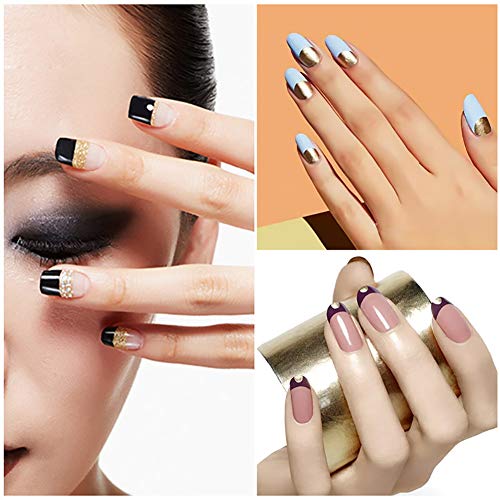 Xiton 10Pack Nail Art Designs Pegatinas de uñas francesas Guías de punta de uñas Suministros de belleza de uñas Pegatina autoadhesiva para bricolaje manicura Nail Art Tools