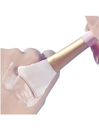 Xiton 2 Piezas de la mascarilla de Cepillo, aplicador Facial Máscara, Máscara Facial de Silicona Cepillo del aplicador sin Pelo, Oro cerdas del Cepillo Facial de la máscara