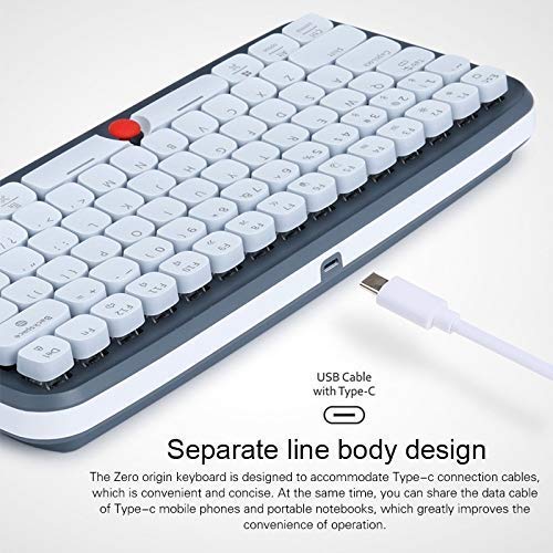 XIUYU Accesorios Teclado de computadora, 78 Teclas de la Tableta móvil Ph Equipo de Doble Modo mecánico Mini Teclado Bluetooth, con reposamanos Versión (Color: color2) (Color: Color1)