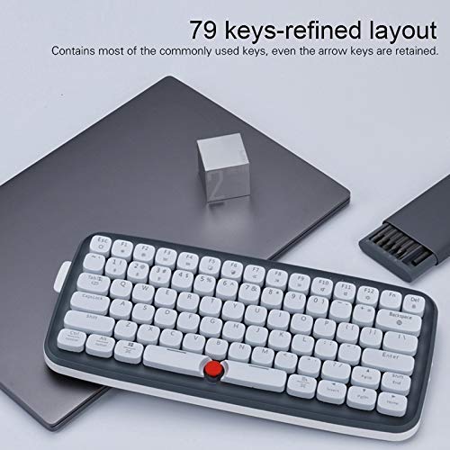 XIUYU Accesorios Teclado de computadora, 78 Teclas de la Tableta móvil Ph Equipo de Doble Modo mecánico Mini Teclado Bluetooth, con reposamanos Versión (Color: color2) (Color: Color1)