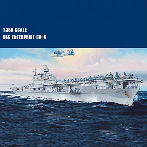 XIUYU Buque de Guerra Montado Modelo, 1 350 Escala USS Enterprise CV-6 portaaviones, Buque de Guerra montado Modelo for Empresa Adulto