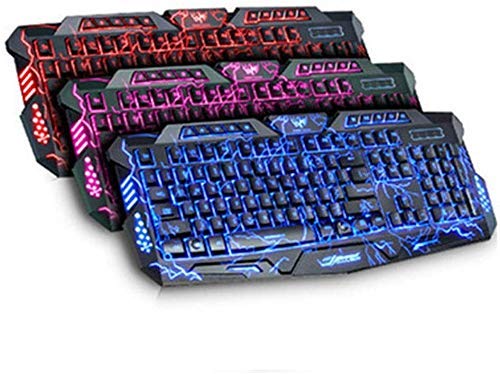 XIUYU Tres Colores Teclado retroiluminado Teclado for Juegos de manipulación