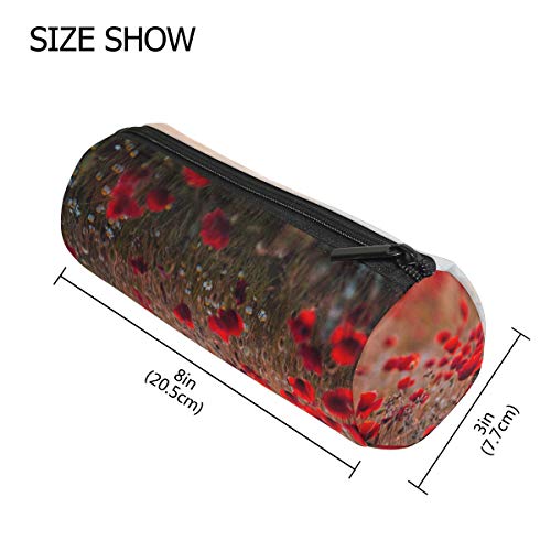 XIXIKO - Estuche para lápices, diseño de amapolas y flores, para la escuela, para estudiantes, niñas, niños, mujeres, adolescentes y oficinas