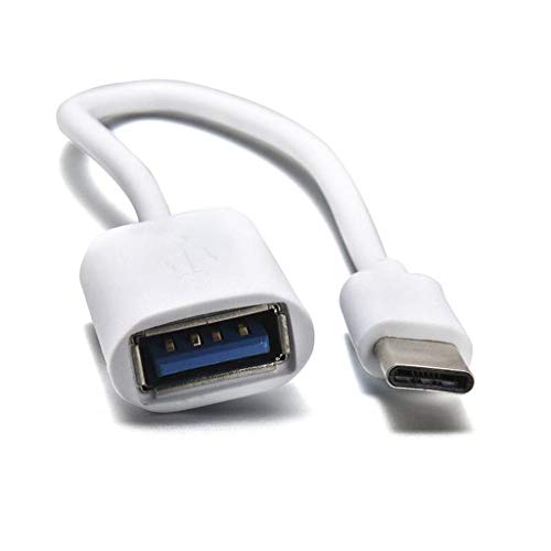 XiY USB 3.1 Tipo C Macho A USB 3.0 Cable De Datos Una Mujer OTG Adaptador De Tipo C OTG Cable Adaptador para S10 S10 + 9 Mi Mate30 P30 Portátil Pro Android Función OTG,Blanco