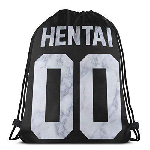 XLFD Mochilas con cordón Ajustable Maika Sakuranomiya Blend S Anime Fitted Scoop Drawstring Backpack Sport Bag Gym Sack