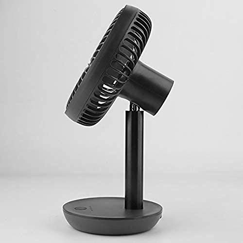 XQHD Mini Horario Fan Mesa, Ventilador De Mano Silencioso 4000mah Recargable 4 Modo Velocidad Portátil Fans para La Sala Ordenador Coche Oficina Hogar Viajar,Black