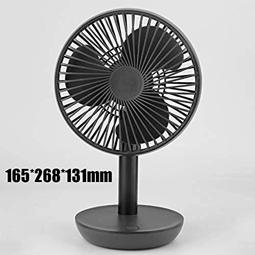 XQHD Mini Horario Fan Mesa, Ventilador De Mano Silencioso 4000mah Recargable 4 Modo Velocidad Portátil Fans para La Sala Ordenador Coche Oficina Hogar Viajar,Black