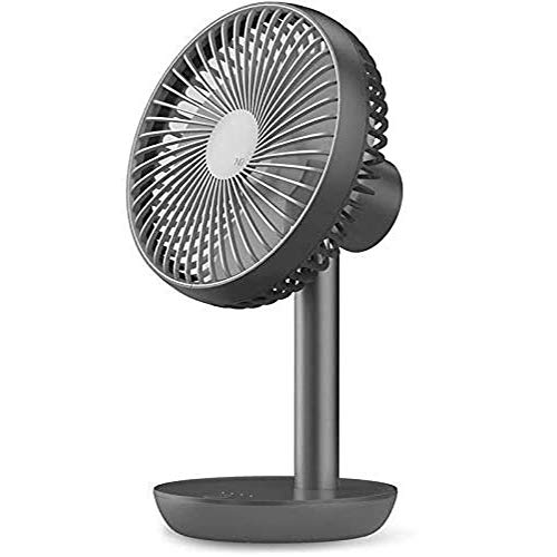 XQHD Mini Horario Fan Mesa, Ventilador De Mano Silencioso 4000mah Recargable 4 Modo Velocidad Portátil Fans para La Sala Ordenador Coche Oficina Hogar Viajar,Black