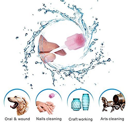 Xrten 50 Pcs Esponja Desechable para el Cuidado Oral, Limpieza de Boca Dientes higiene buco-Dental