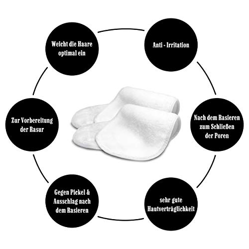 XXL de afeitar Toalla 2 unidades | Barbero | para preparar la Afeitado