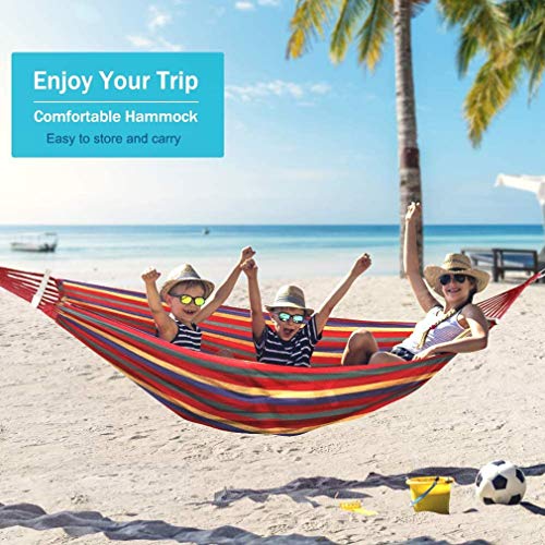 XY-M Hamaca Portátil,Tela De Lona Duradera Y Gruesa, Dos Vigas De Equilibrio Antivuelco Y Correas De árbol De Nudos De Metal Resistentes para Viajes, Playa, Patio Trasero, Etc.