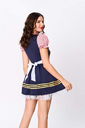 XYFW Desconocido Alemán Munich Beer Girl Uniforme Fiesta Tradicional Bávara Ropa De Mucama Disfraz De Halloween Cosplay,M