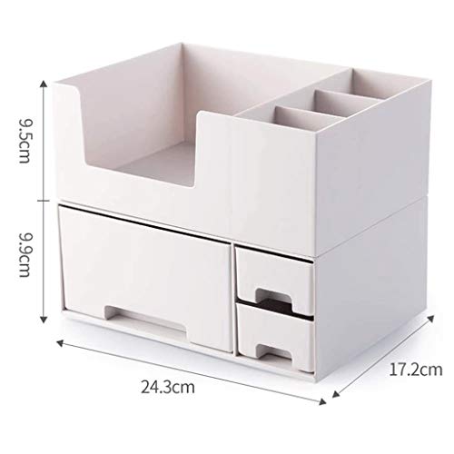 XYZMDJ - Caja de almacenamiento de cosméticos para dormitorio con acabado de escritorio, máscara para el cuidado de la piel, pintalabios de plástico tipo estante de acabado multifuncional