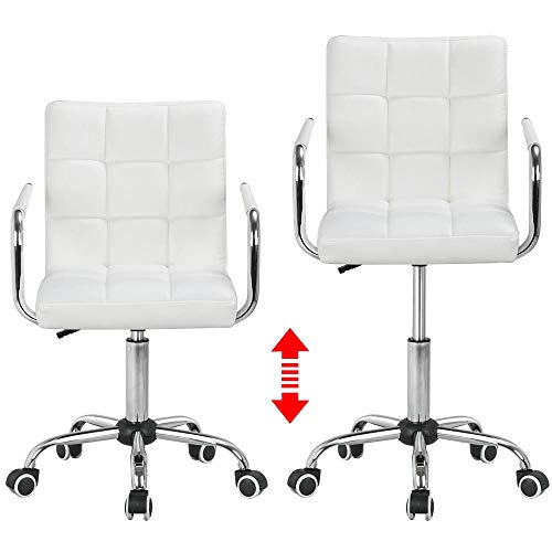 Yaheetech Silla Taburete Giratorio Altura Ajustable Carga MAX 120Kg para Oficina Trabajo