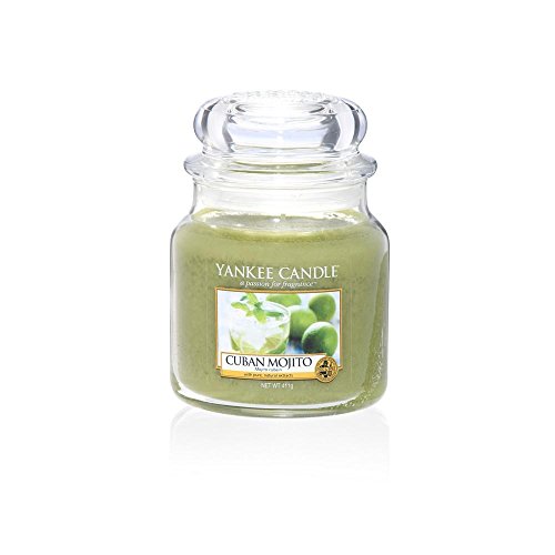 Yankee Candle vela en tarro mediano, Mojito cubano, verde