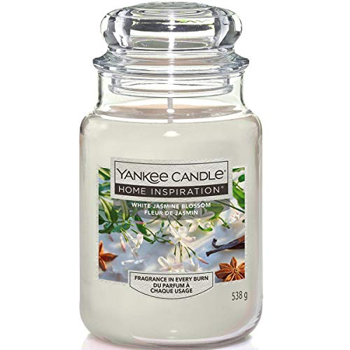 Yankee Candle - Vela perfumada en tarro grande con aroma floral de jazmín blanco (tarro grande)