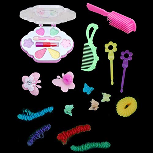Yavso Cabeza de Muñeca para Peinar y Maquillar, 17Pcs Busto Peinar y Maquillar con Accesorios y Maquillaje Juguete Regalo para Niñas