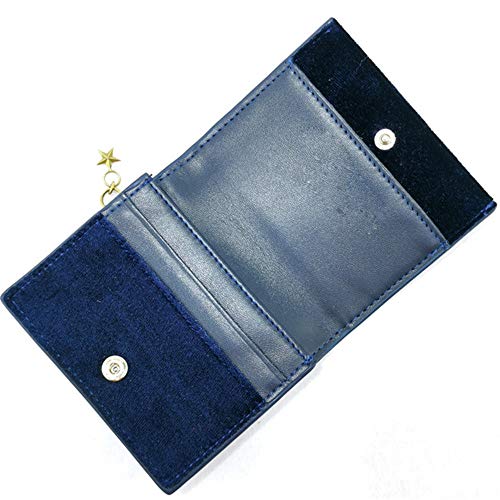 YBWEN Monedero de Las Mujeres De Las Mujeres de la Estrella de la Luna Paquete de Terciopelo Estrellada Corto del portatarjetas Galaxy Metal Carteras (Color : E, Size : 8.5x10x2.5cm)